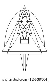 geometry girl vector origami concept,strong women line art,lady logo for wedding card, simple design girl from paper cut, Paper princess.
