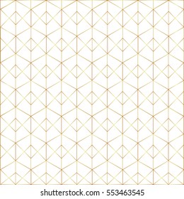 Geometry gold grid pattern.Vintage style texture.Vector illustration