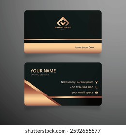 geometry gold shapes business card