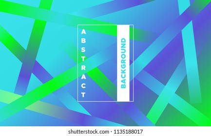Geometry with Gradient in Blue, Green and Violet Colors. Simple Abstract Background with Glow Effect. EPS10 Vector. Illustration with Lines. Abstract Geometry for Covers, Banners, Posters, Business.