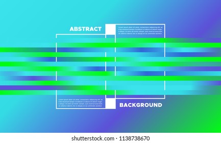 Geometry with Gradient in Blue, Green and Violet Colors. Simple Abstract Background with Glow Effect. EPS10 Vector. Illustration with Lines. Abstract Geometry for Covers, Banners, Posters, Business.