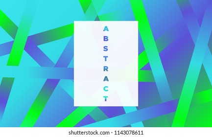 Geometry with Gradient in Blue, Green and Violet Colors. Simple Abstract Background with Glow Effect. EPS10 Vector. Illustration with Lines. Abstract Geometry for Covers, Banners, Posters, Business.