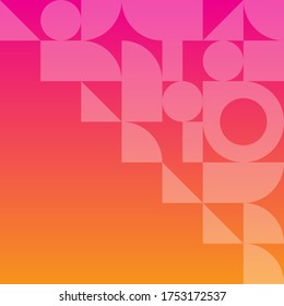 Geometry gradient pattern with simple shape and figure. Abstract vector design in for web banner, branding package, fabric print, wallpaper