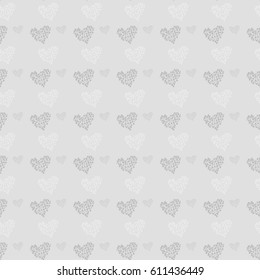 geometry, grey hearts
