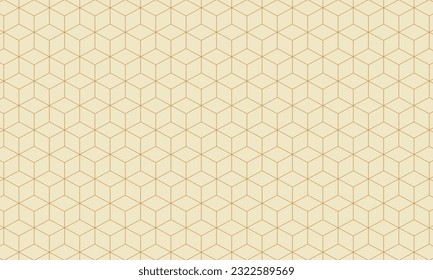Ilustración del patrón hexágono de oro deco de la cuadrícula geométrica.