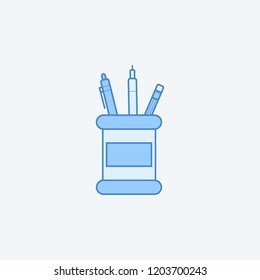 geometry grunge 2 colored line icon. Simple dark and light blue element illustration. geometry grunge concept outline symbol design from education set