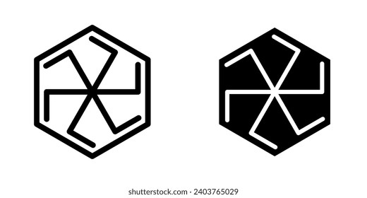 geometry hexagonal icon template design