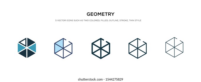 geometry icon in different style vector illustration. two colored and black geometry vector icons designed in filled, outline, line and stroke style can be used for web, mobile, ui