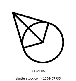 geometry icon. Line Art Style Design Isolated On White Background