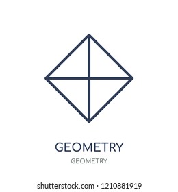 Geometry icon. Geometry linear symbol design from Geometry collection. Simple outline element vector illustration on white background.