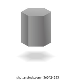 Geometry icon  modern shape of prism, polygon, polyhedron
