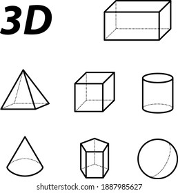 conjunto de iconos de geometría aislado en fondo blanco de la colección de educación. icono de geometría trendy y símbolo de geometría moderna para logotipo, web, app, UI. icono de geometría conjunto signo simple. 3.ª