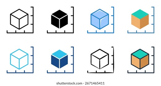 Geometry icon set multiple style collection 
