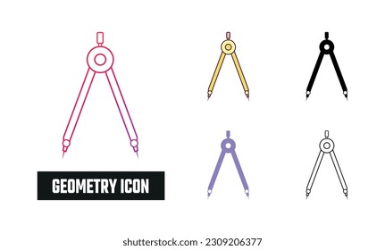 Geometry Icon Set Vector Illustration
