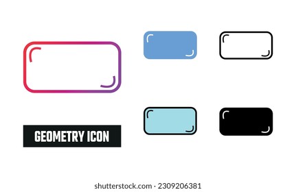 Geometry Icon Set Vector Illustration