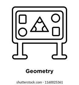 Geometry icon vector isolated on white background, Geometry transparent sign , sign and symbols in thin linear outline style