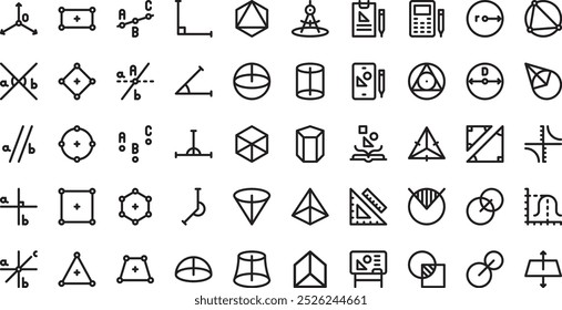 Geometry icons High-Quality Vector Icons Collection with Editable Stroke. Ideal for Professional and Creative Projects.