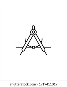 Geometriesymbol, Vektorsymbol der besten Linie.