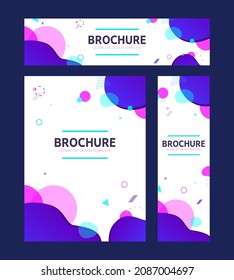 Geometry illustration brochure template collection