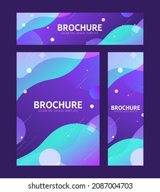 Colección de plantillas de folletos de ilustraciones geométricas