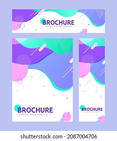 Geometry illustration brochure template collection