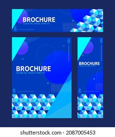 Geometry illustration brochure template collection