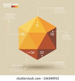 Vector de plantilla de gráficos de geometría