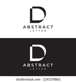 Die Geometrie des ursprünglichen Logo-Buchstaben D. Logo-Design mit minimalistischem und elegantem Stil. Logo für Unternehmen und Initialen.