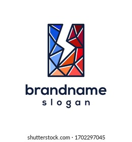 plantilla de diseño de logotipo de color luminoso
