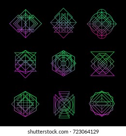 Geometry Line Art Vector Set