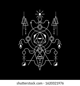 Geometry line Circle Style with Hexagon for merchandise, apparel or other