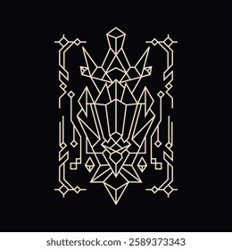 Geometry Line Earth Diamond Badge for apparel, merchandise, or other