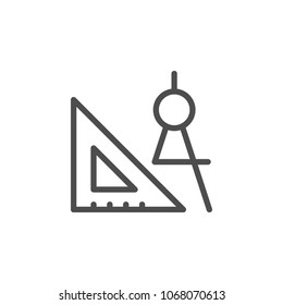 Geometry line icon