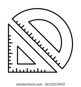 Geometry Line Icon. Education, E-Learning, School, College, Study, Knowledge Icons Editable Stroke Vector Illustration