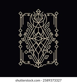 Geometry Line Night Wind Badge for apparel, merchandise, or other