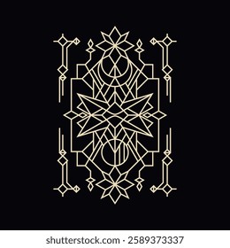 Geometry Line Snow Badge for apparel, merchandise, or other