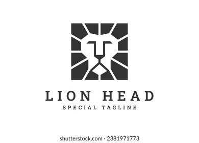Geometry lion head logo. luxury concept for branding