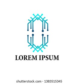 geometry logo icon with modern shape for technology company
