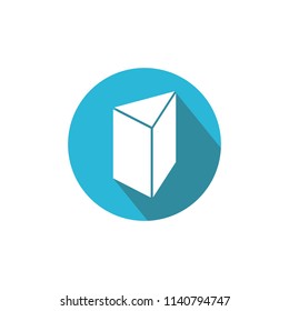 Geometry Logo Template on circle.  Mathematics Vector. prism logo