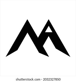 Geometry MA letter logo design vector icon. EPS 10