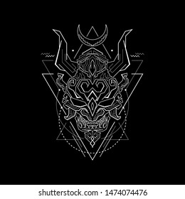 Geometry Masked Line for apparel or other