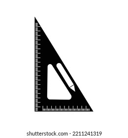Geometry math protractor pencil icon | Black Vector illustration |