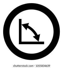 Geometry math signs symbols black icon in circle