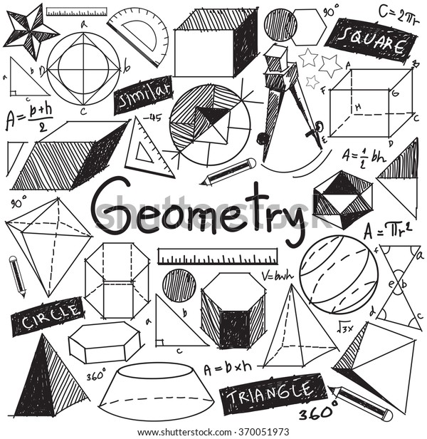 Geometry Math Theory Mathematical Formula Doodle Stock Vector (Royalty ...