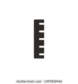 Geometry, measuring ruler icon - Vector. Simple element illustration from UI concept. Geometry, measuring ruler icon - Vector. Infographic concept vector illustration. on white background