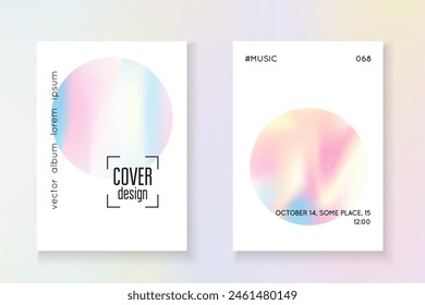 Geometry Mesh. Business Prism Illustration. Holograph Foil. Vintage Vector. Plastic Effect. Color Shape. Pink Gradient Flyer. Purple Geometry Mesh