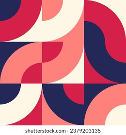 Afiche de arte mínimo de geometría. Resumen de diseño de patrones vectoriales en estilo escandinavo para presentación de fondo de pantalla de banner web de paquete.