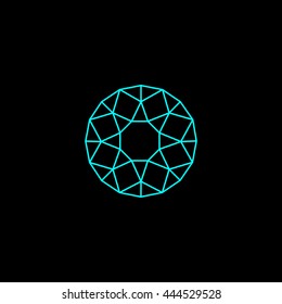 geometry minimal logo concept, diamond vector logo template