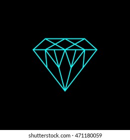 geometry minimal logo concept, diamond vector logo template