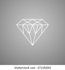 geometry minimal logo concept, diamond vector logo template